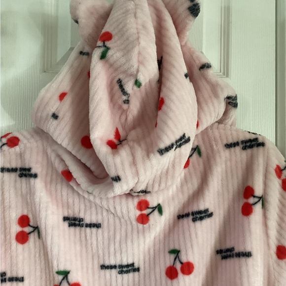 SHEIN Pink Cherry Print Pajama Onesie - Picture 3 of 3